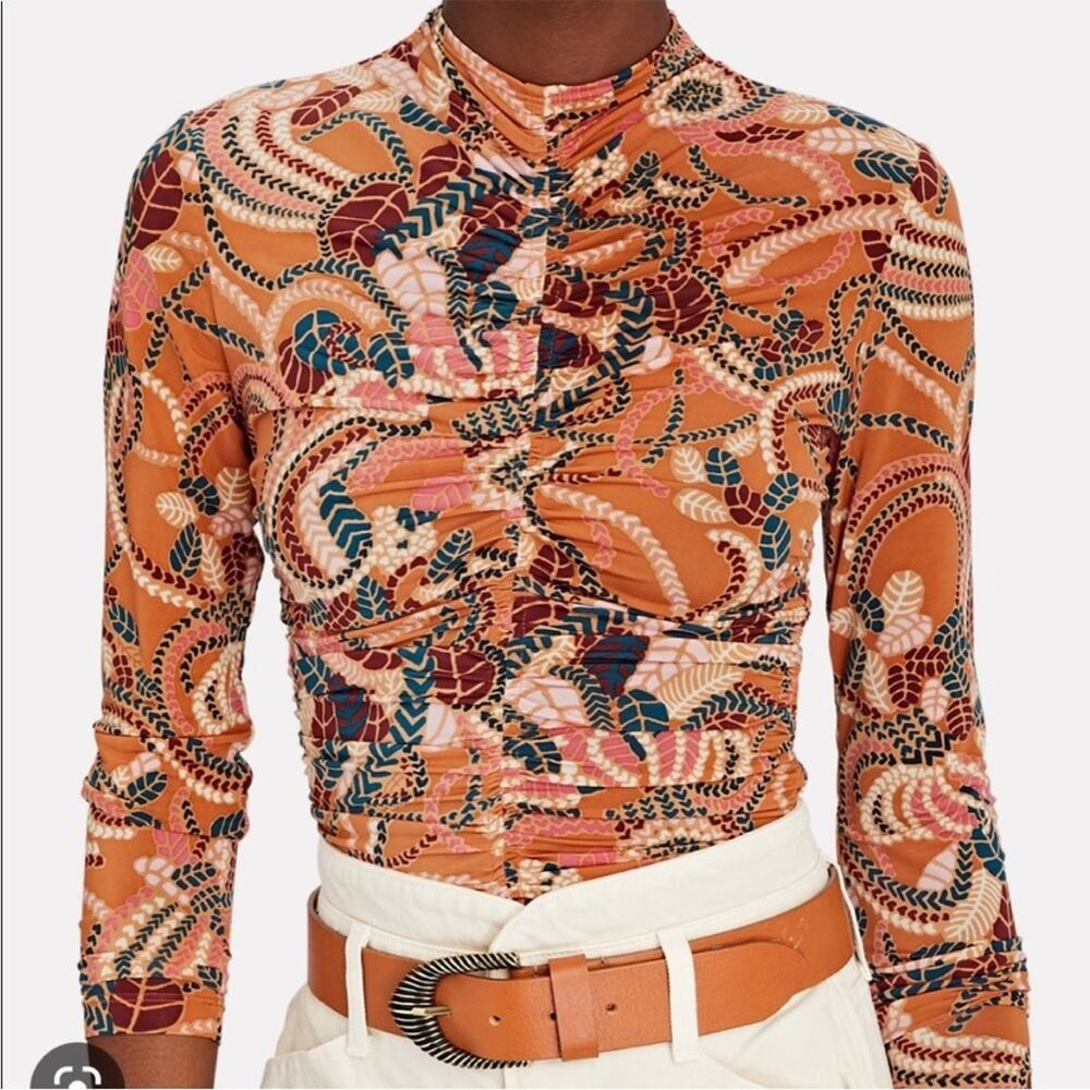A.L.C. Ansel Ruched Long Sleeve Top Size M
